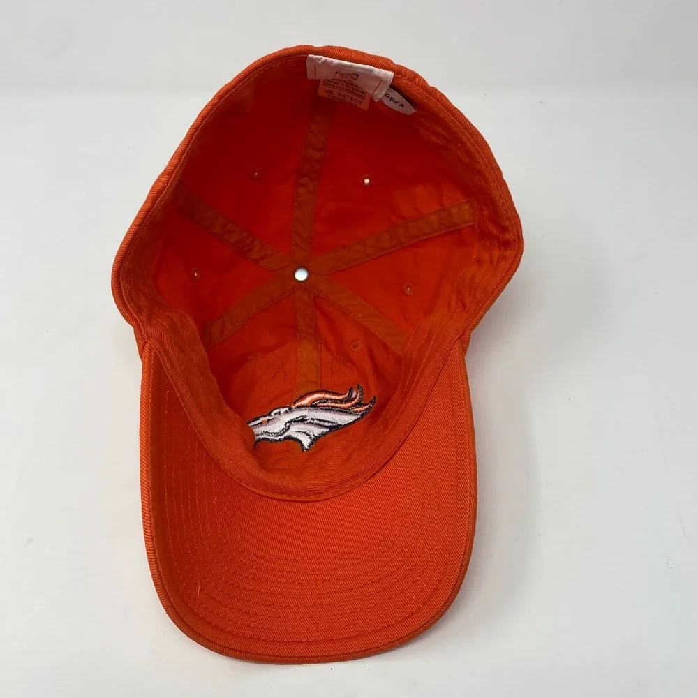 Denver Broncos NFL Cap Orange Embroidered Logo Dad Hat Medium‎